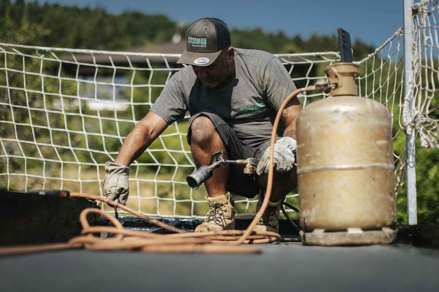 Travaux d'étanchéité sur toiture